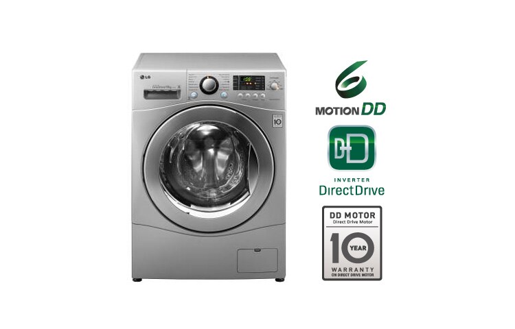 LG Lavadora/Secadora 14kg/31Lbs 6Motion, Inverter Direct Drive, Smart Diagnosis, Ahorro de Agua, Color Stone Silver (Noblige), WD1357RD